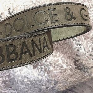 Dolce & Gabbana Khaki Designer Belt